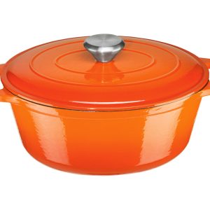 ERNESTO Gietijzeren braadpan Ø25 cm Ovaal (Oranje)