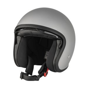 ULTIMATE SPEED Scooterhelm met vizier M (Zilver/grijs mat)