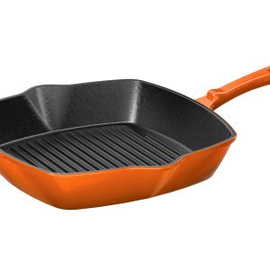 ERNESTO Gietijzeren grillpan (Oranje)