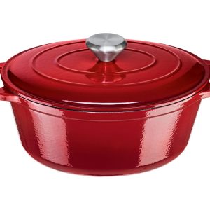 ERNESTO Gietijzeren braadpan Ø25 cm Ovaal (Rood)