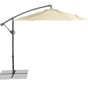 LIVARNO home Zwevende parasol crème