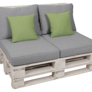 GO-DE Textil Palletkussenset (Grijs/groen)