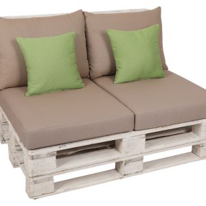 GO-DE Textil Palletkussenset (Beige/groen)