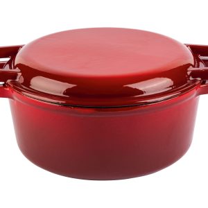 ERNESTO Gietijzeren pan Ø22 cm (Rood)