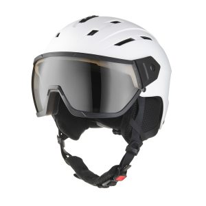 CRIVIT Ski- en snowboardhelm met vizier (Wit (M/L))