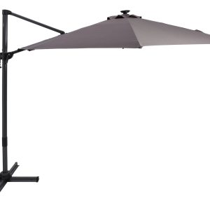 LIVARNO home Zwevende parasol met ledverlichting Ø300 cm