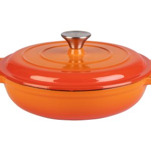 LIVARNO home Gietijzeren serveerpan Ø 25 cm (Oranje)