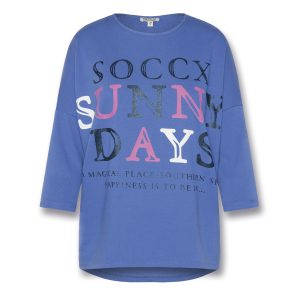 Soccx Dames shirt met 3/4 mouwen (Blauw