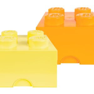 LEGO 2 opbergboxen (Geel/feloranje)