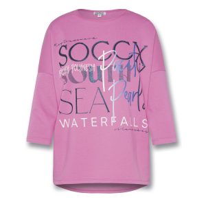 Soccx Dames shirt met 3/4 mouwen (Roze